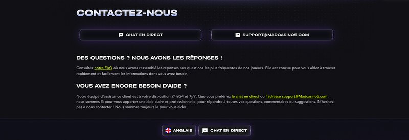 Madcasino bonus codes - Découvrez les Offres de Madcasino pour les Joueurs Francophones en Ligne